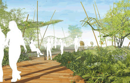 Le Stand de l'OTJ aux Journ�es des Plantes pr�sente le nouveau Jardin d'Essai
