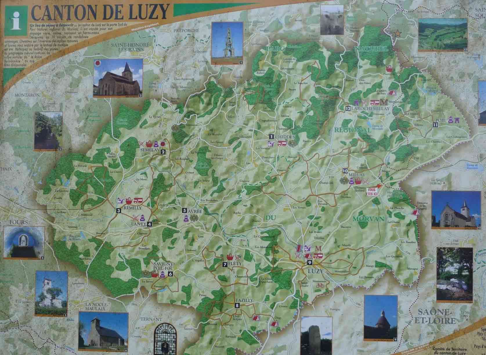 D�pliant du canton de Luzy � disposition dans les mairies