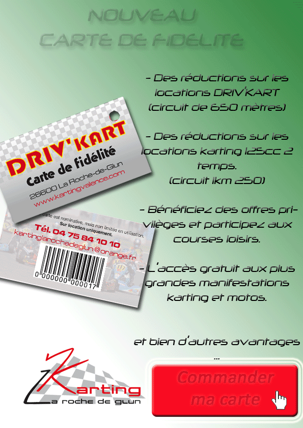 carte fidelite karting
